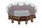 Colorful Artistic Hand Carved Wooden Palkhi Design Table - 31" Colorful Artistic Hand Carved Wooden Palkhi Design Table - 31"