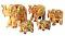 Wooden Elephant Family Statue (5 Piece Set)