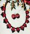 Beautiful Maroon Black Handmade Terracotta Necklace & Jhumka