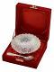 Silver Plated Elephant Design Round Bowl With Spoon in Red Velvet Gift Box
