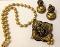Antique Golden Ganesha Terracotta Set /w Paper Quilled Jhumkas Antique Golden Ganesha Terracotta Set /w Paper Quilled Jhumkas