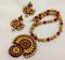 Red,Yellow and Gold Terracotta Set /w Matching Earrings Red,Yellow and Gold Terracotta Set /w Matching Earrings