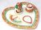 Marble Heart Shaped Puja Thali /w Diya & Ganesh Statue