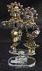 Crystal Lord Radha Krishna Statue /w Golden Lining (6" tall) Crystal Lord Radha Krishna Statue /w Golden Lining (6" tall)
