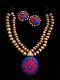 Beautiful Pink Blue Handmade Terracotta Jewelry Set Beautiful Pink Blue Handmade Terracotta Jewelry Set