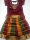 Langa Voni for in Maroon Artsilk Silk  3-4 yr Old Girls