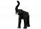 Handmade Leather Sculpture of Asian Elephant 38" Tall