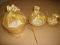 Golden Tissue Round Potli / Batwa (Set of 3)