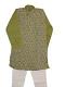 Cotton Kurta Pajama Kids In Green With Chikan Work