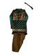 Kids Indian Salwar Suit Outfit In Blue & Mehndi Color