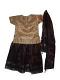 South Indian Pattu Langa In Pretty Plum & Tan South Indian Pattu Langa In Pretty Plum & Tan
