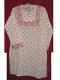 Long White Cotton Printed Indian Kurta W/ Embroidery Long White Cotton Printed Indian Kurta W/ Embroidery