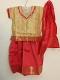 Kids Pattu Pavada In Pretty Coral & Beige Kids Pattu Pavada In Pretty Coral & Beige