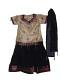 South Indian Pattu Langa Blouse For Girls In Tan & Black South Indian Pattu Langa Blouse For Girls In Tan & Black