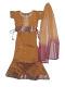Pattu Pavada Blouse Dress For Kids With Fish-cut Pattu Lehenga