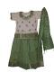Traditional Cream & Green Pattu Langa Dress For Kids Traditional Cream & Green Pattu Langa Dress For Kids
