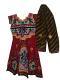 Kids Garba Dress, Red Brown Cotton Chaniya Choli