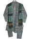 Kids Kurta Pajama In Shaded Green Tissue With Zari Work Kids Kurta Pajama In Shaded Green Tissue With Zari Work