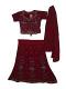 Kundan Work Lehenga Choli For Kids & Teen Girls In Maroon Kundan Work Lehenga Choli For Kids & Teen Girls In Maroon