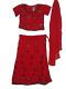 Indian Kids Party Wear, Red Lehenga Choli With Kundan Work Indian Kids Party Wear, Red Lehenga Choli With Kundan Work