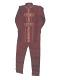 Boys Silk Kurta Pajama In Maroon With Embroidery