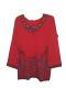 Indian Kurti For Women In Printed Red Crepe Indian Kurti For Women In Printed Red Crepe