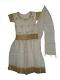 Traditional South Indian Lehenga Choli For Kids, Cream Pavada