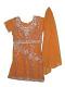 Traditional Lehenga Choli In Orange Georgette /w Heavy Work