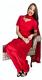 Crepe Silk Salwaar Kameez Suit in Tomato Red 