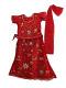 Gorgeous Bright Red Kids Lehenga Choli With Kundan Work Gorgeous Bright Red Kids Lehenga Choli With Kundan Work