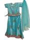 Net Lehenga Choli In Light Blue & Pink With Kundan Work
