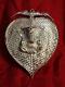 Silver Color Lord Ganesh Statue on Leaf Wall Hanging