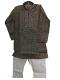 Boys Cotton Kurta Pajama In Black & Grey With Embroidery