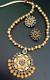 Two-tone Handcrafted Gold-silver Clay Necklace Earrings
