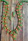 Eco-friendly Green, Orange & Gold Clay Necklace & Earrings Set Eco-friendly Green, Orange & Gold Clay Necklace & Earrings Set