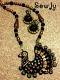 Black Terracotta Peacock Necklace Set with Jhumkas Black Terracotta Peacock Necklace Set with Jhumkas
