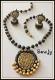 Lovely Handmade Peacock Necklace In Black & Gold with Jhumka