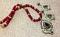 Traditional Red Rhinestone Necklace & Earrings