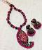 Handmade Ganesha Terracotta Necklace & Jhumka Set