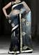 Designer Black & Grey Shaded Saree with Gold Trim