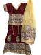 Party Wear Fuchsia Velvet Lehenga Choli For Kids Party Wear Fuchsia Velvet Lehenga Choli For Kids