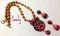 Lovely peacock pendant Set with matching Jhumkas-Pink and Orange Lovely peacock pendant Set with matching Jhumkas-Pink and Orange