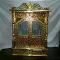Small Golden Meenakari Pooja Mandir /w Doors 21 X 09 Small Golden Meenakari Pooja Mandir /w Doors 21 X 09