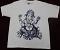White Cotton Ganesha Print Tee 