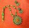 Floral Neckset in Shades of Green with Jhumkas!!!! Floral Neckset in Shades of Green with Jhumkas!!!!
