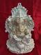 Carved Wood White Hindu God Ganesha Statue Carved Wood White Hindu God Ganesha Statue