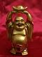 Laughing Buddha Statue - Small Gold Brass Figurine Laughing Buddha Statue - Small Gold Brass Figurine