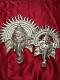 Decorative Lord Ganesh Silver Color Metal Wall Hanging Statue Decorative Lord Ganesh Silver Color Metal Wall Hanging Statue