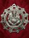 Shining Silver Metal Round Ganesha Wall Hanging