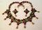 Handmade Unique Clay Choker Set in Metallic Maroon & Green